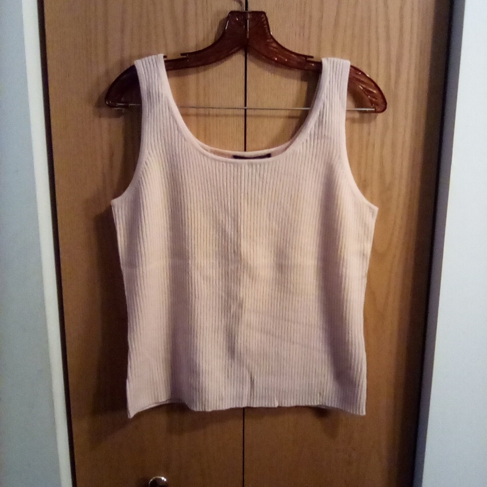 Women's Pink Ribbed Tank Top